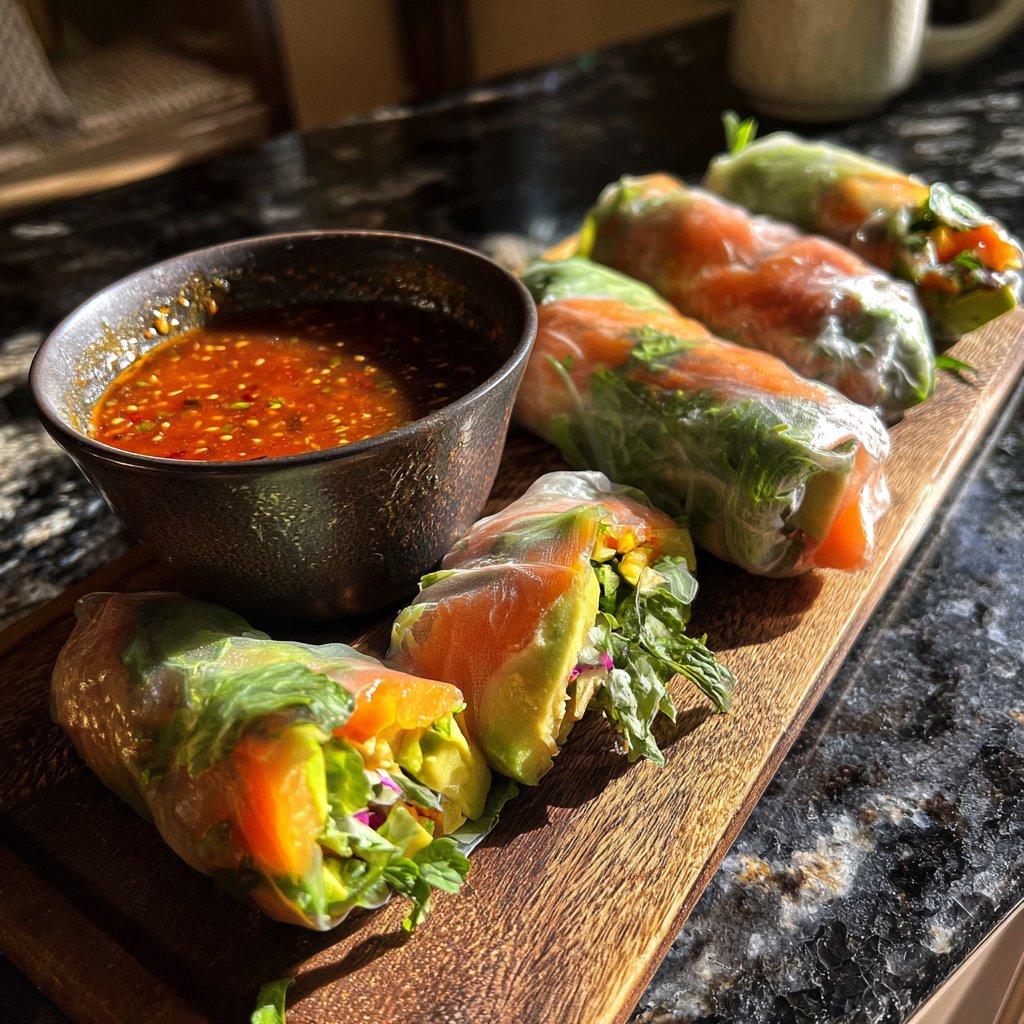 Smoked Salmon Spring Rolls