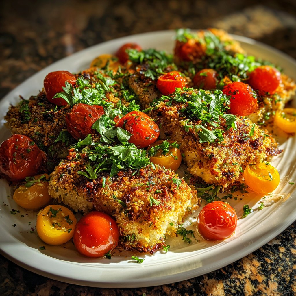 Herb-Crusted Cod with Veggies