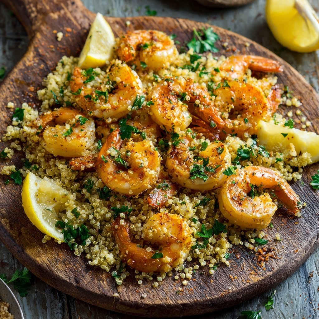 Garlic Lemon Shrimp & Quinoa