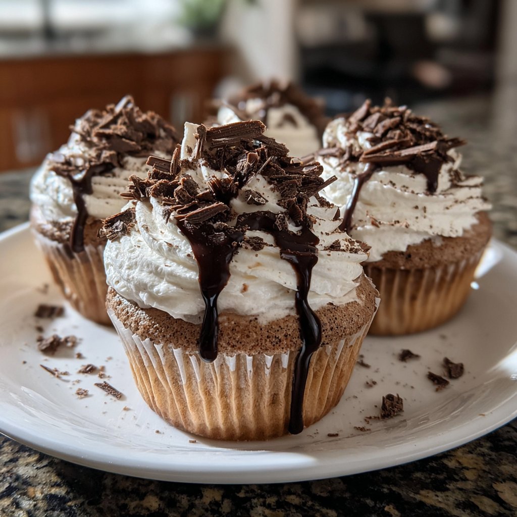 Cocoa Mint Cupcakes with Frosting