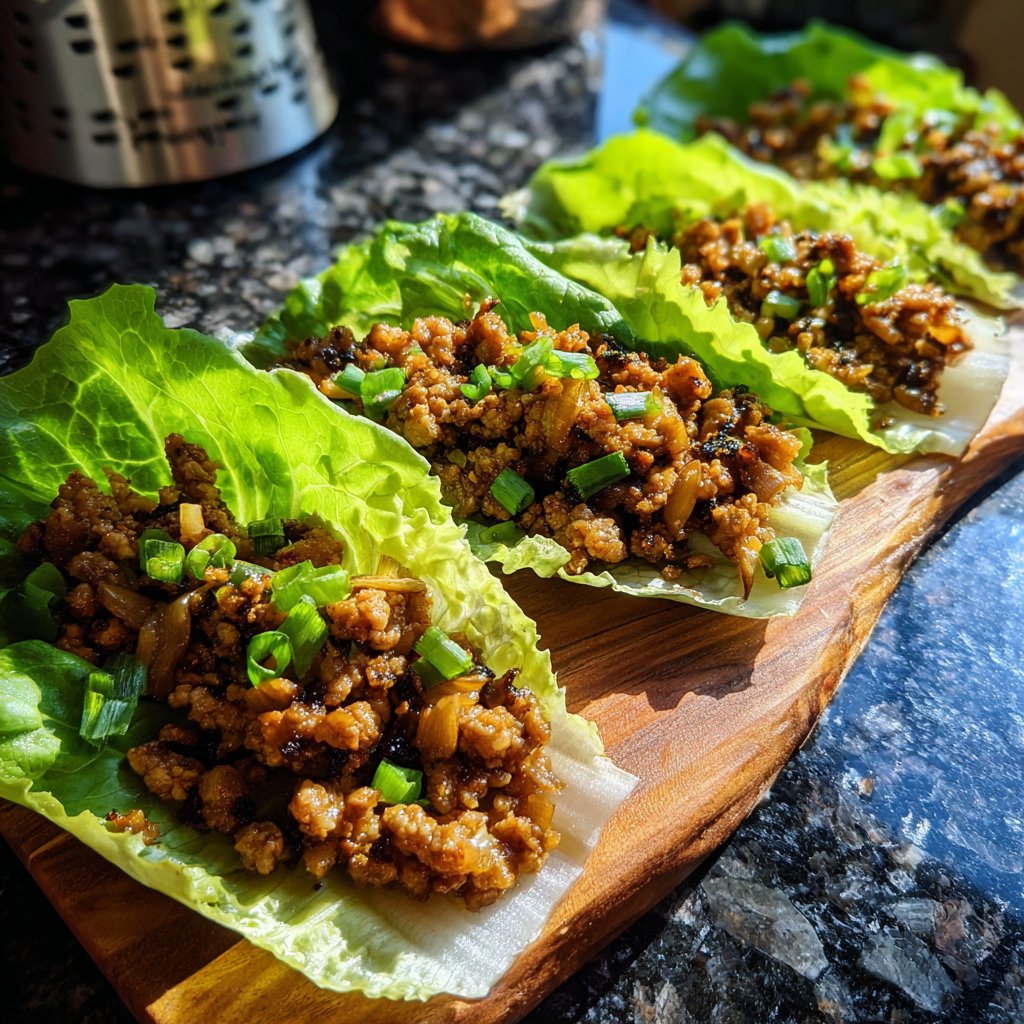 Crispy Turkey Lettuce Wraps