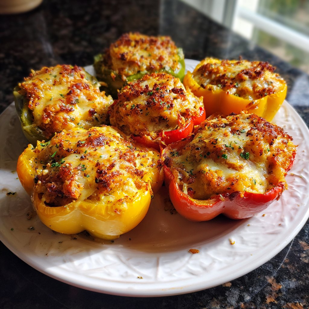 Crawfish-stuffed Bell Peppers
