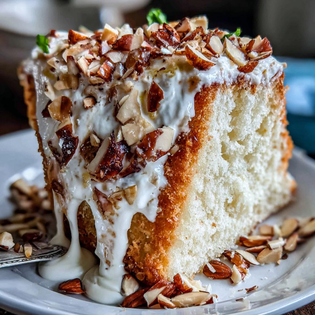 Almond Lemon Chiffon Cake