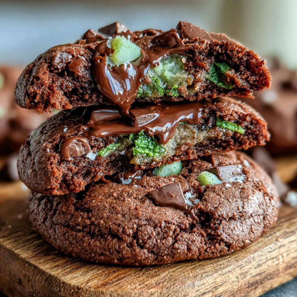 Mint Chocolate Chip Brownie Cookies