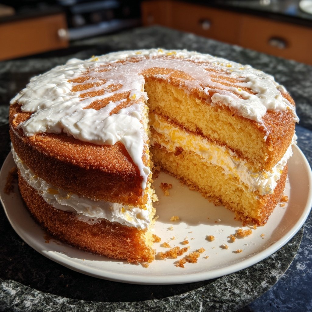 Dessert Vanilla Sponge Cake
