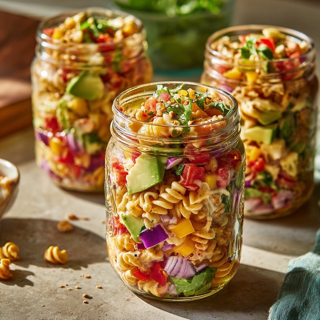 Taco Pasta Salad Jars